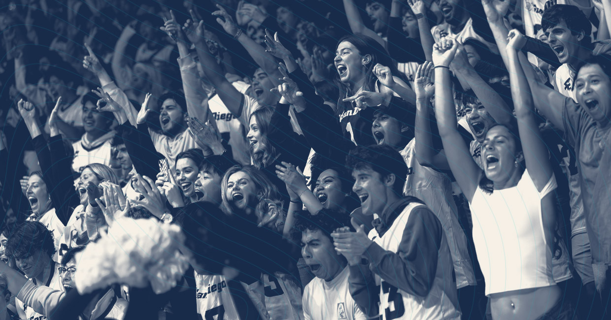 Basketball crowd cheering