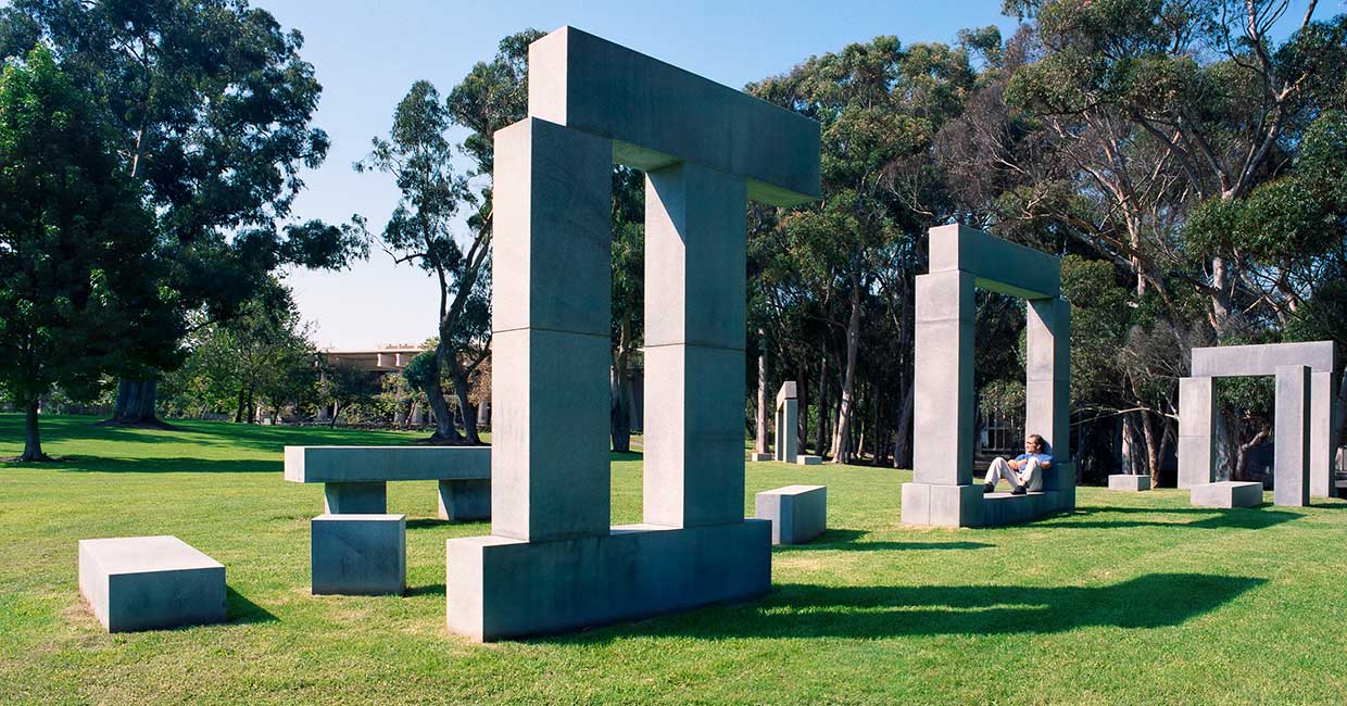 Large rectangle stones standing upright